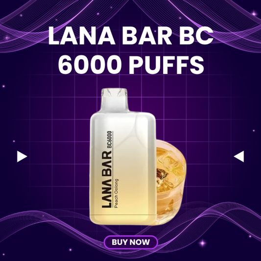 LANA Bar BC 6000 Puffs box-style disposable vape with gradient color