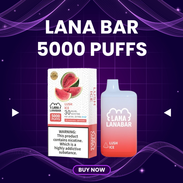 Lana Bar 5000 Puffs disposable vape in vibrant matte color