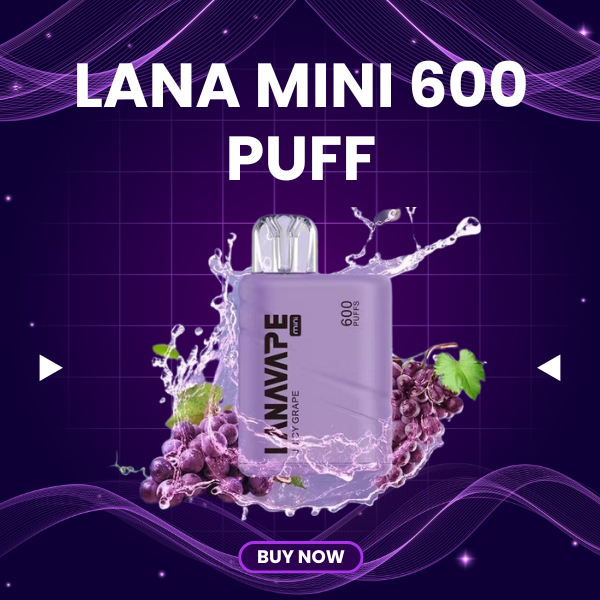 Lana Mini 600 Puffs ultra-compact disposable vape in vibrant color