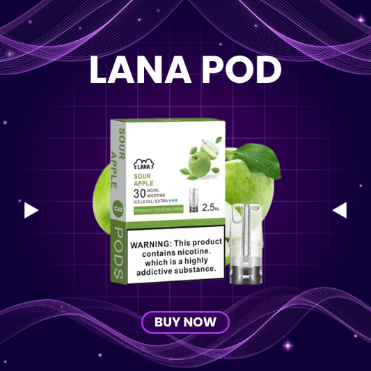 Lana Pod transparent cartridge with ceramic coil technology