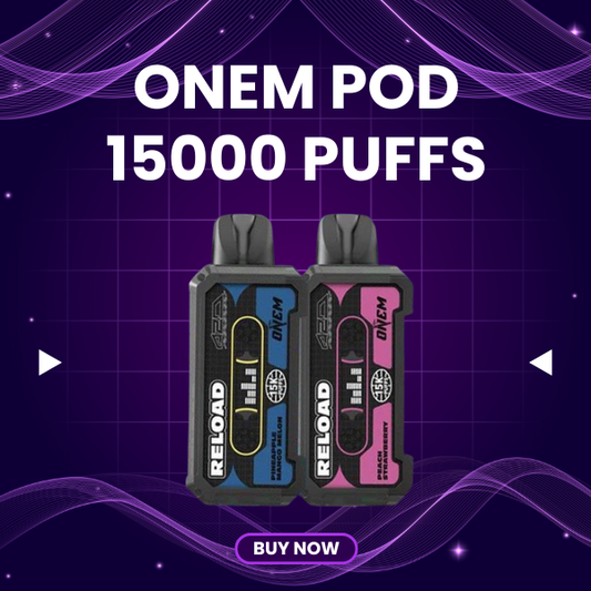 Onem Pod 15000 Puffs with smart digital battery and liquid screen display