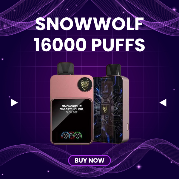 Smart screen on Snowwolf 16k showing battery and juice percentages